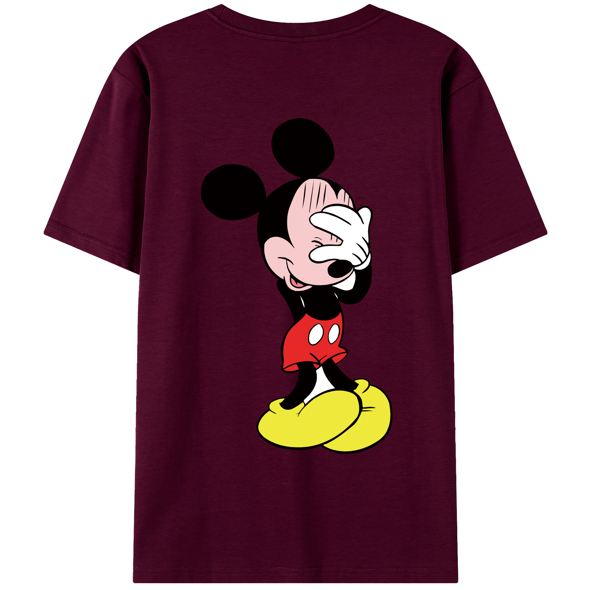 （画像用） ミッキーマウス Mickey Mouse レディース半袖Tシャツ(バックプリント)